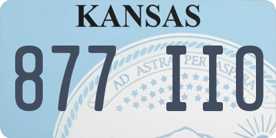 KS license plate 877IIO