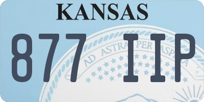 KS license plate 877IIP