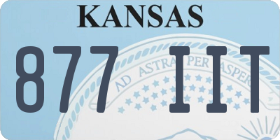 KS license plate 877IIT