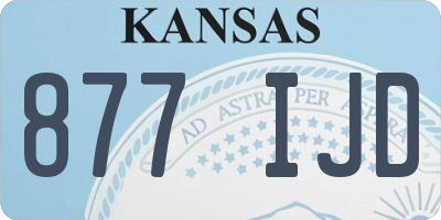 KS license plate 877IJD