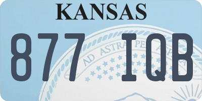 KS license plate 877IQB
