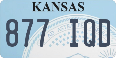 KS license plate 877IQD