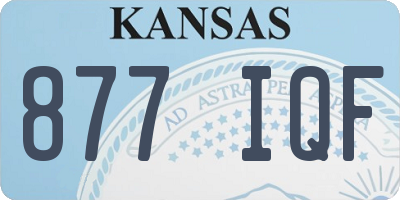 KS license plate 877IQF