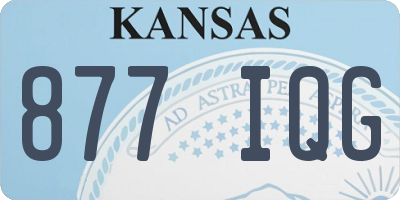 KS license plate 877IQG