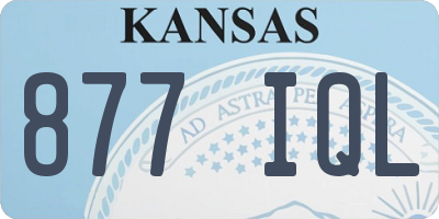 KS license plate 877IQL