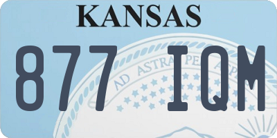 KS license plate 877IQM