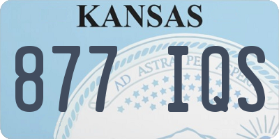 KS license plate 877IQS