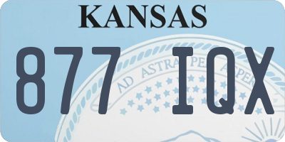 KS license plate 877IQX