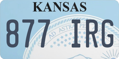 KS license plate 877IRG