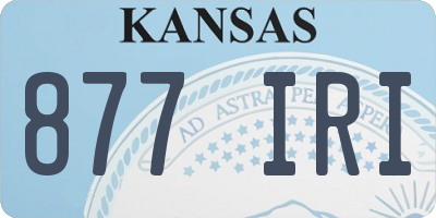 KS license plate 877IRI