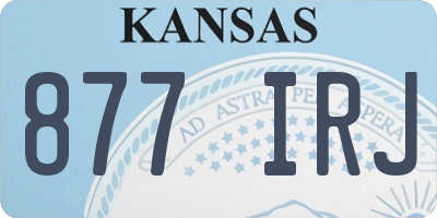 KS license plate 877IRJ
