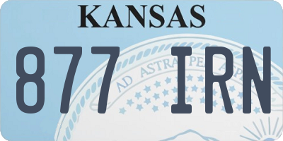 KS license plate 877IRN