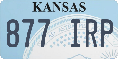 KS license plate 877IRP