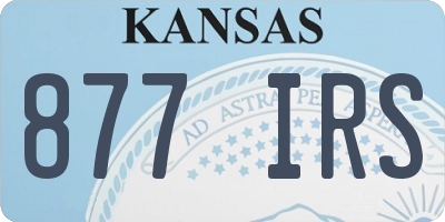 KS license plate 877IRS