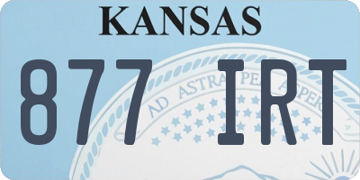 KS license plate 877IRT