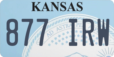 KS license plate 877IRW