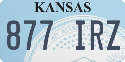 KS license plate 877IRZ
