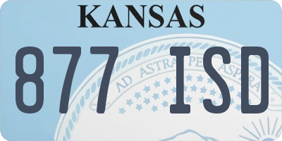 KS license plate 877ISD