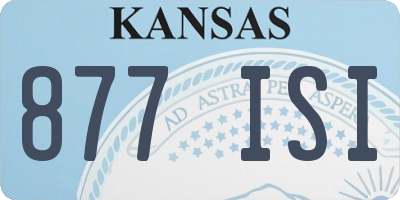 KS license plate 877ISI