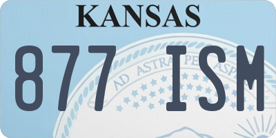 KS license plate 877ISM
