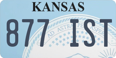 KS license plate 877IST