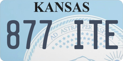 KS license plate 877ITE