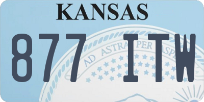 KS license plate 877ITW
