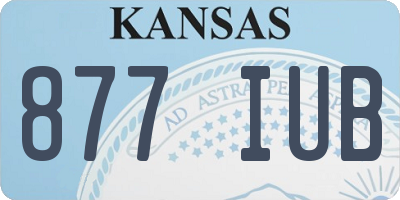 KS license plate 877IUB