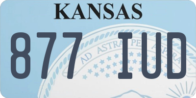 KS license plate 877IUD