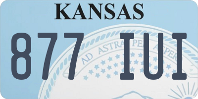KS license plate 877IUI