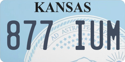 KS license plate 877IUM