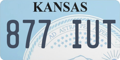 KS license plate 877IUT