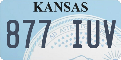 KS license plate 877IUV