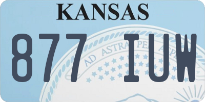 KS license plate 877IUW
