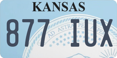 KS license plate 877IUX