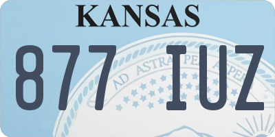 KS license plate 877IUZ