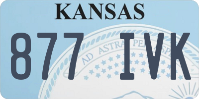KS license plate 877IVK
