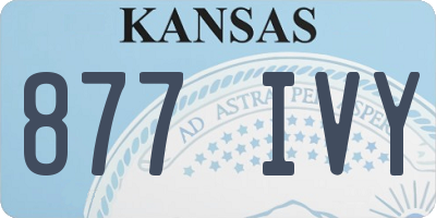 KS license plate 877IVY