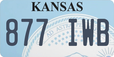 KS license plate 877IWB