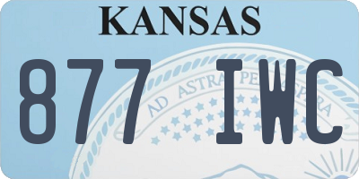 KS license plate 877IWC
