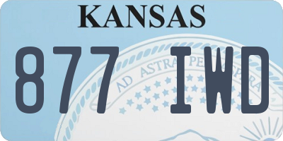KS license plate 877IWD