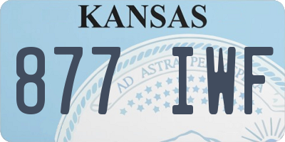 KS license plate 877IWF