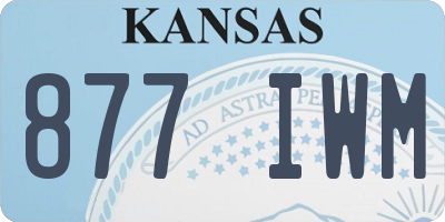 KS license plate 877IWM