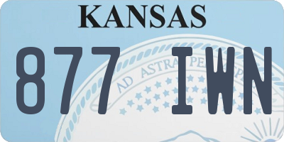 KS license plate 877IWN