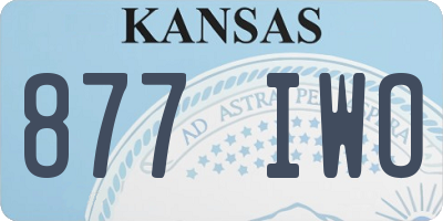 KS license plate 877IWO
