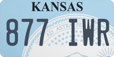 KS license plate 877IWR