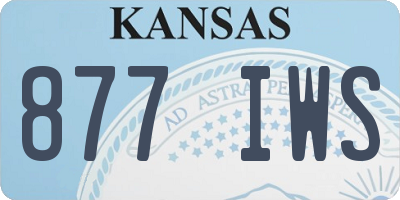 KS license plate 877IWS