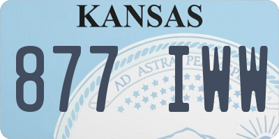 KS license plate 877IWW