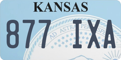 KS license plate 877IXA