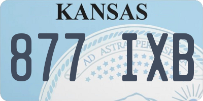 KS license plate 877IXB